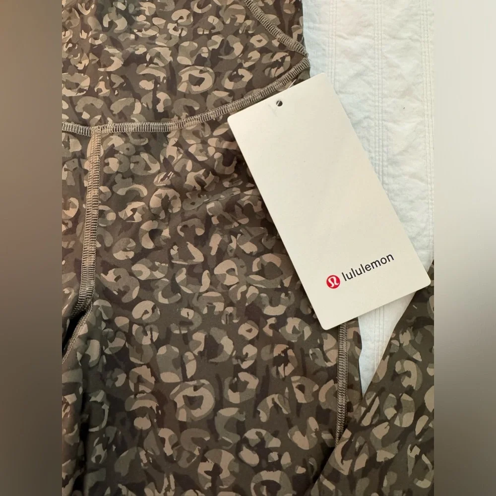 Lululemon Base Pace High Rise Crop  Incognito Camo Multi Color Nulux Fabric - Picture 3 of 12